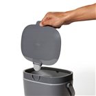 Bac à compost de cuisine gris 6,6 litres avec couvercle hygiénique et anti-odeurs