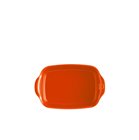Plat à four rectangulaire individuel 22 cm le bon plat en céramique émaillée orange Toscane Emile Henry